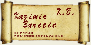 Kazimir Baretić vizit kartica